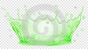 Water crown. Splash of water. Transparency only in vector file