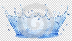 Water crown. Splash of water. Transparency only in vector file