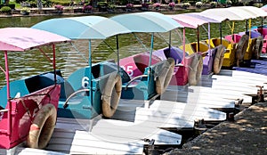 Water Cycle Boats or Pedal Boats in A Park