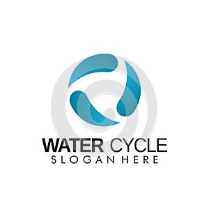 Water Cycle creative modern logo design vector Illustration