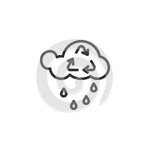 Water cycle line icon