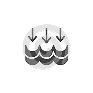 Water cycle vector icon