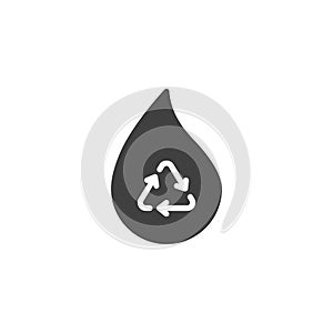 Water cycle vector icon