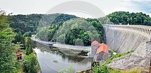 Water Dam by the Lesnianskie lake on the south of Poland.