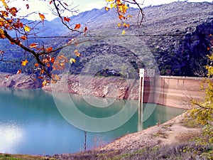 Water dam the Tranco Reservoir, Tranco de Beas