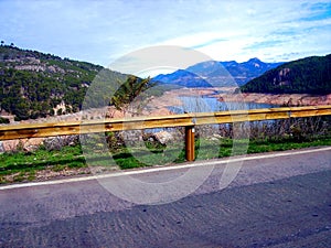 Water dam the Tranco Reservoir, Tranco de Beas