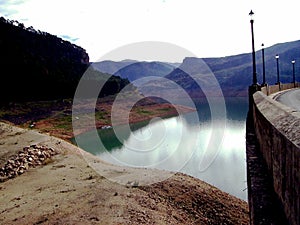 Water dam the Tranco Reservoir, Tranco de Beas
