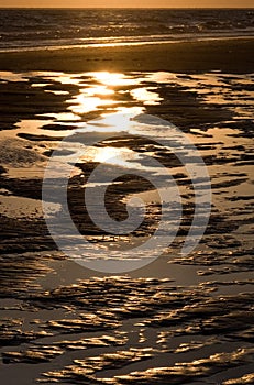 Water details on beach