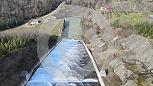 water discharge dam