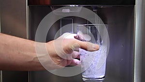 Water Dispensed in to Glass From Fridge