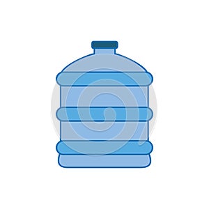Water dispenser bottle plastic fill icon blue