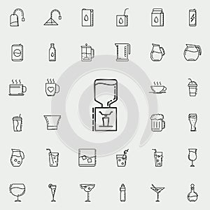 water dispenser dusk icon. Drinks & Beverages icons universal set for web and mobile