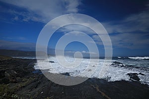 Water display at the coastline at Nature`s Valley