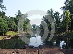 Water ditch around the Angkor Thom temple