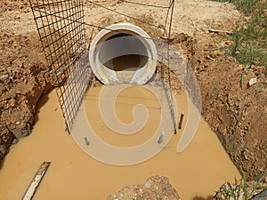 Water drainage crossing at Dapur 12 Project ini Batam Indonesia