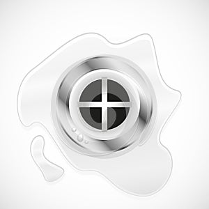 Water draining down plug hole