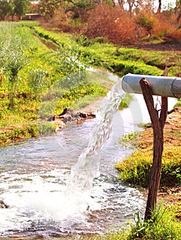 Water Draining into Stream