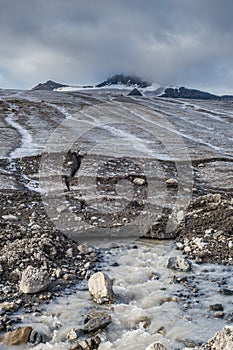 Water draining under the permafrost