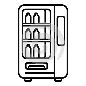 Water drinking machine icon outline vector. Push design