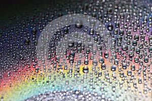 Water drip on Compact disc
