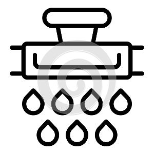 Water drip pipe icon outline vector. Irrigation system