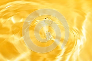 Water drop as yellow color view