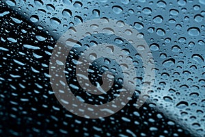 Water drop background and abstract texture on sunroof