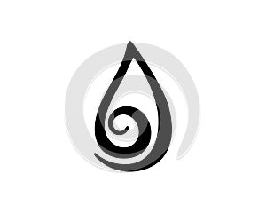 Water drop black n color logos