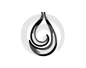 Water drop black n color logos