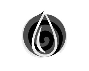 Water drop black n color logos