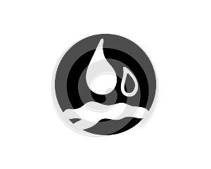 Water drop black n color logos