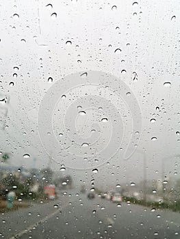 Water drop on carglass