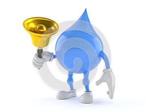 Water drop character ringing a handbell