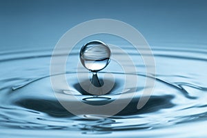 Water drop, concept of purity of water and health