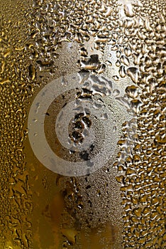 Water drop condensation on ice bucket