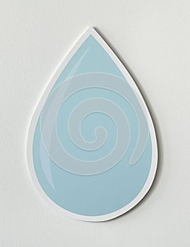 Water drop cut out environment icon