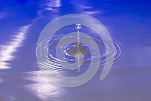 Water drop falling