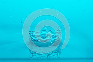 Water drop falling down.