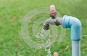 Water drop from faucet