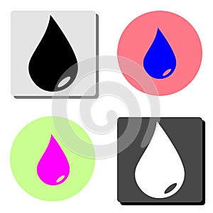 Water drop. flat vector icon