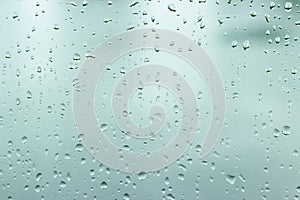 Water drop on glass window background