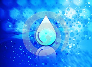 Water drop icon abstract light cyan blue hexagon pattern background