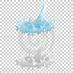 Water And Drop Icon - Blue wave and water splashe, wavy symbol of nature in motion vector Illustrations.