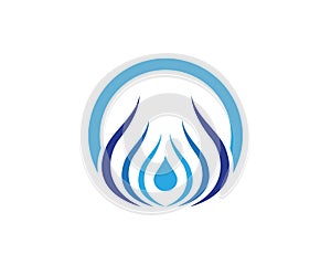 Water drop icon logo vetor template