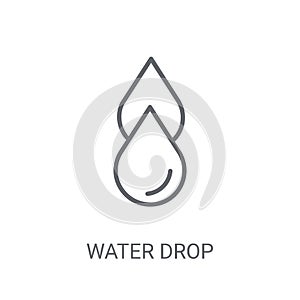 Voda pokles ikona. moderné voda pokles označenie organizácie alebo inštitúcie na bielom 