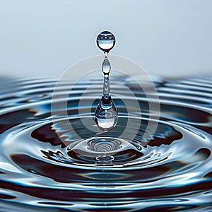 Water Drop Impact Creating a Spectacular Splash. Generative ai