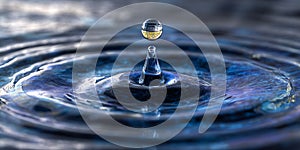 Water Drop Impact Ripples and Reflections