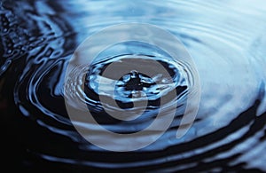 Water drop impact on water surface