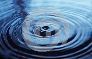 Water drop impact on water surface