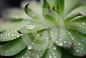 Water drop on the leaves